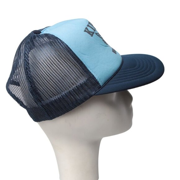 Vintage KIPLING WILDCATS Trucker Snapback Hat Cap Toronto Collegiate School Blue - Picture 7 of 11